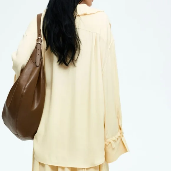 H&M S/S 2025 The STUDIO Ruffled Tunic Pale Yellow ONLY NO LOW BALLING!! - Picture 10 of 16